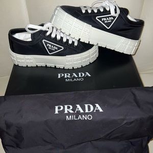 Prada Donna Platform Sneakers Women Sz 39